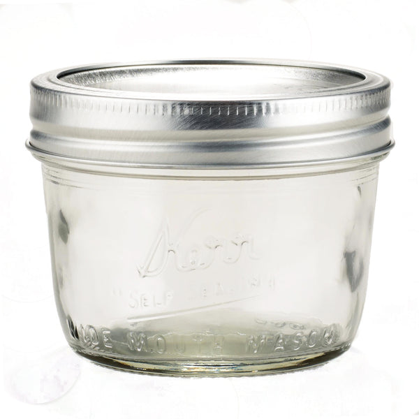 Kerr Wide Mouth Half-Pint Glass Mason Jars
