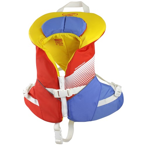 Stohlquist Waterware Kids Life Jacket Coast Guard Approved Life Vest for Children Orangeyellow 3050 Lbs