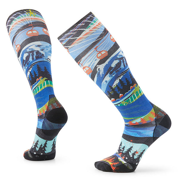Smartwool Ski Zero Cushion Skication Print OTC Socks Men's