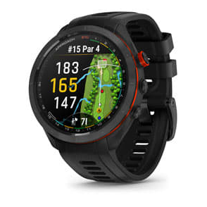 Garmin Approach S70- 47 mm, Black Ceramic Bezel with Black Silicone Band