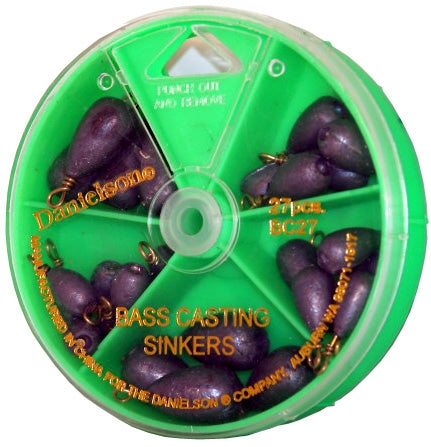 Danielson Bass Casting Sinkers & Dial Box