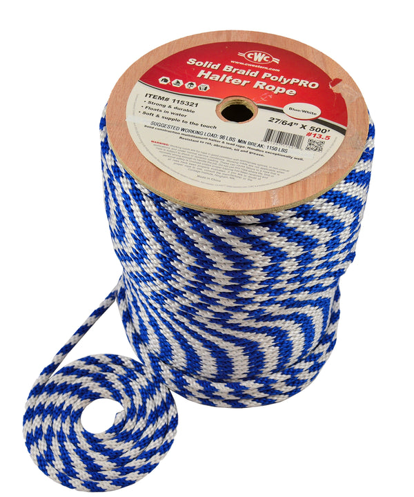 CWC Solid Braid PolyPRO Halter Derby Rope