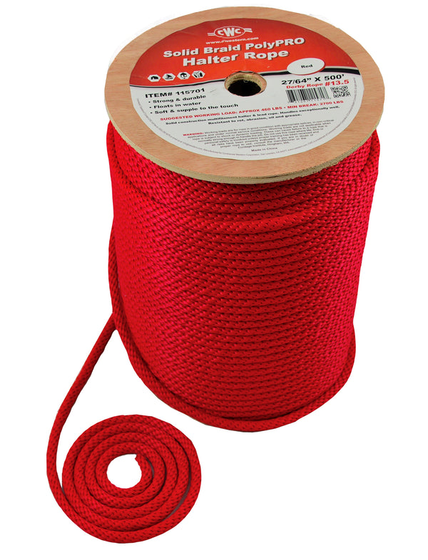 CWC Solid Braid PolyPRO Halter Derby Rope