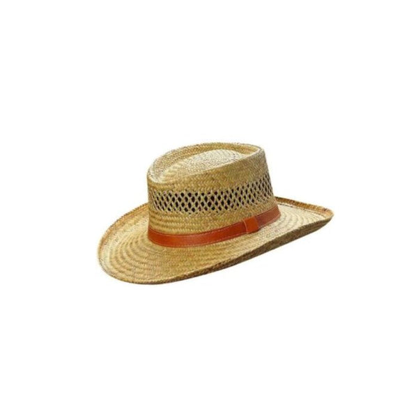 Dorfman Pacific Gambler Rushstraw Straw Hat
