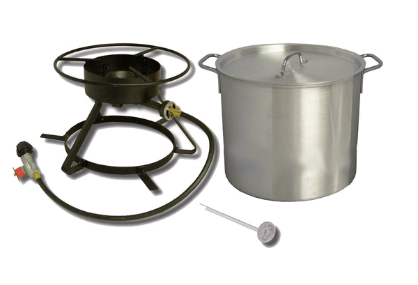 King Kooker Coastal Boiling Outdoor Cooker & 42 Quart Boiling Pot Combo