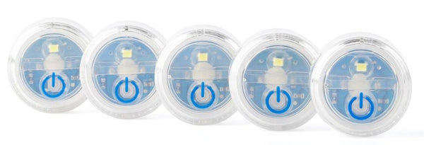 Luxpro Waterproof Micro Led 16 Lumen Puck Lights 5-Pack