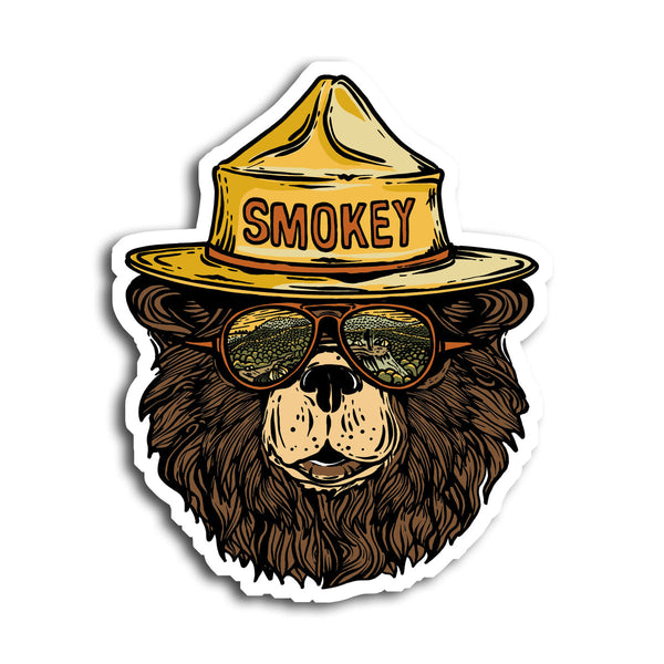 Wild Tribute Smokey the Groovy Bear Sticker