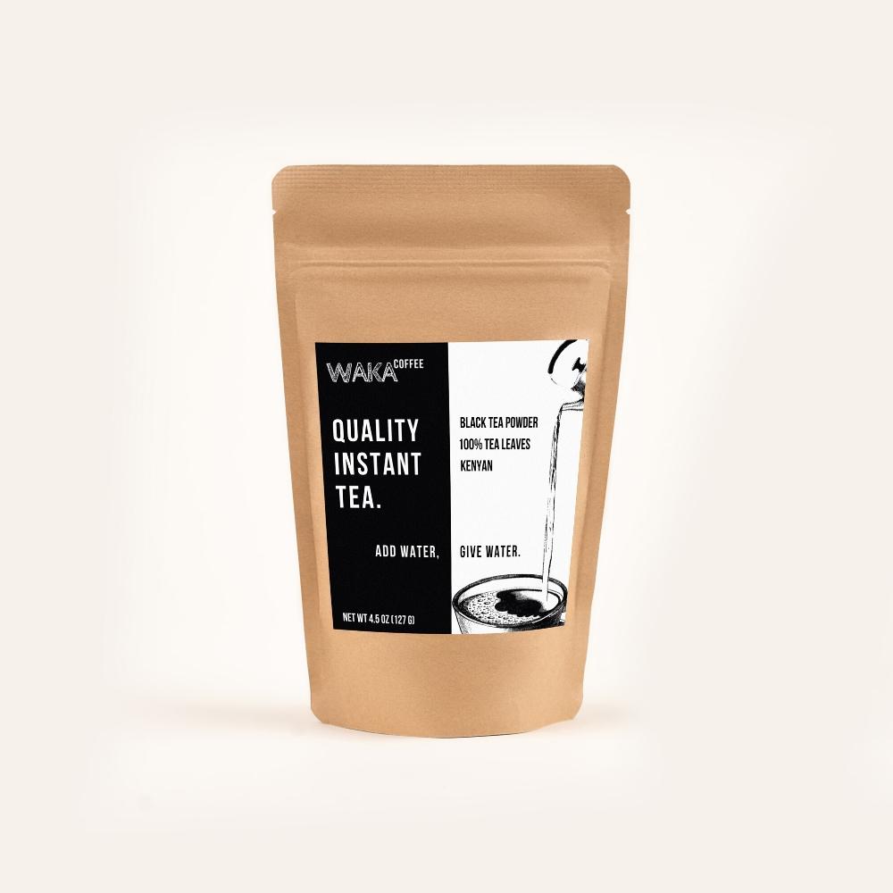 Waka Coffee Kenyan Black Instant Tea 4.5 oz Bag (225 Servings) - Miyar Adventures